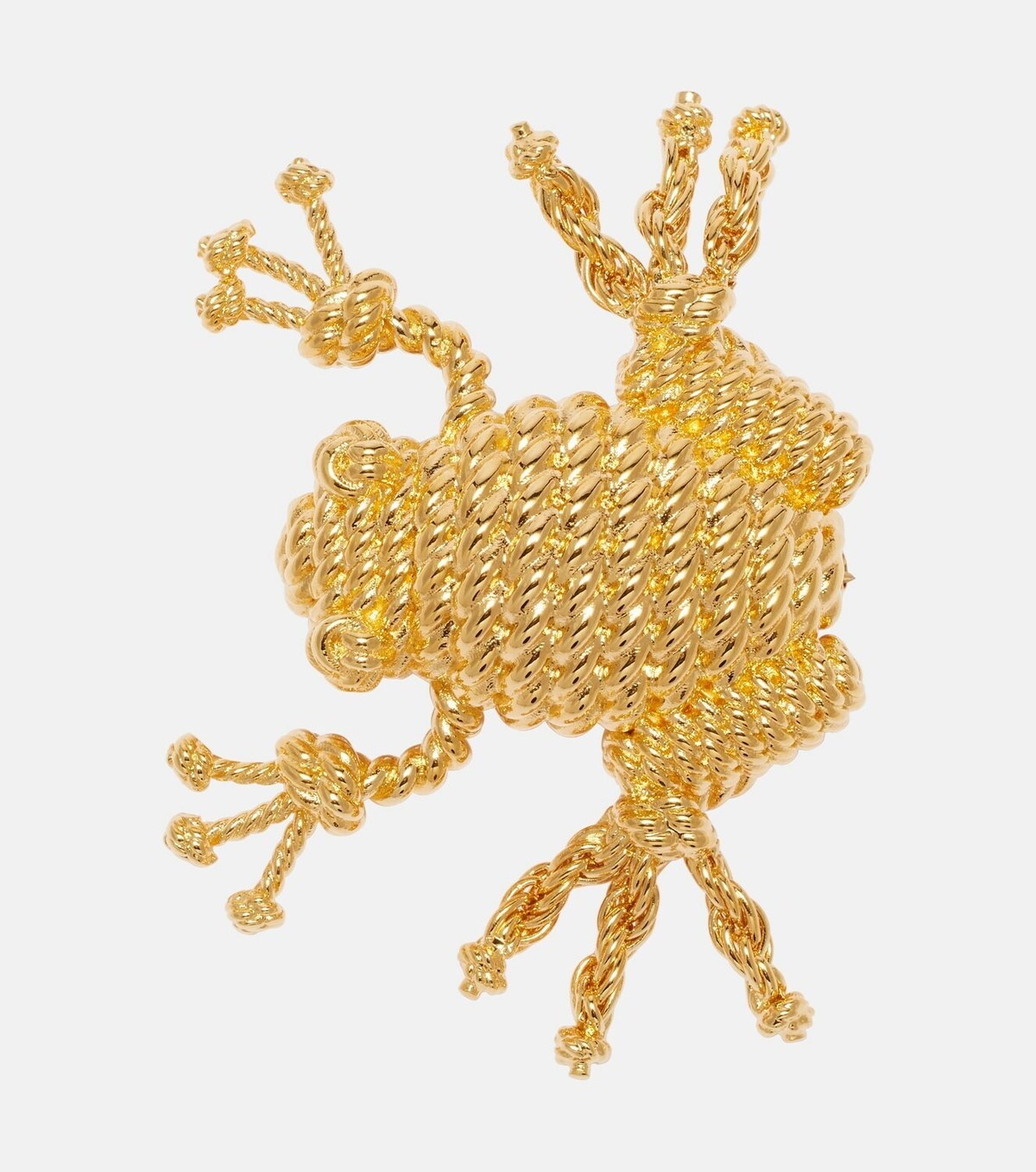 Loewe Braided gold-plated brooch