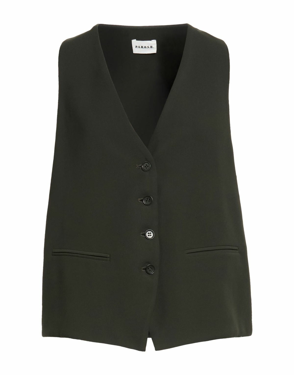 P. a.r. o.s. h. Womens Tailored Vest Dark in Green
