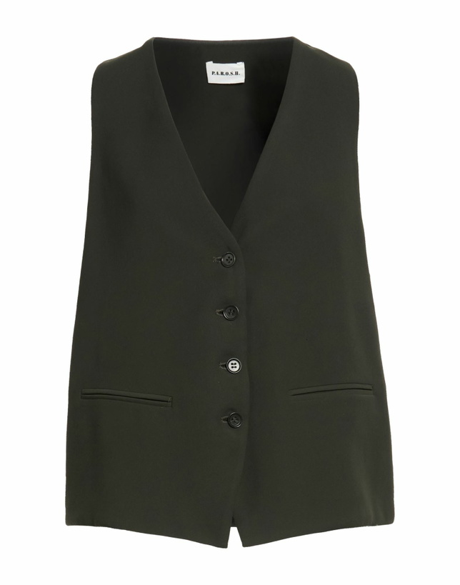 Photo: P. a.r. o.s. h. Womens Tailored Vest Dark in Green