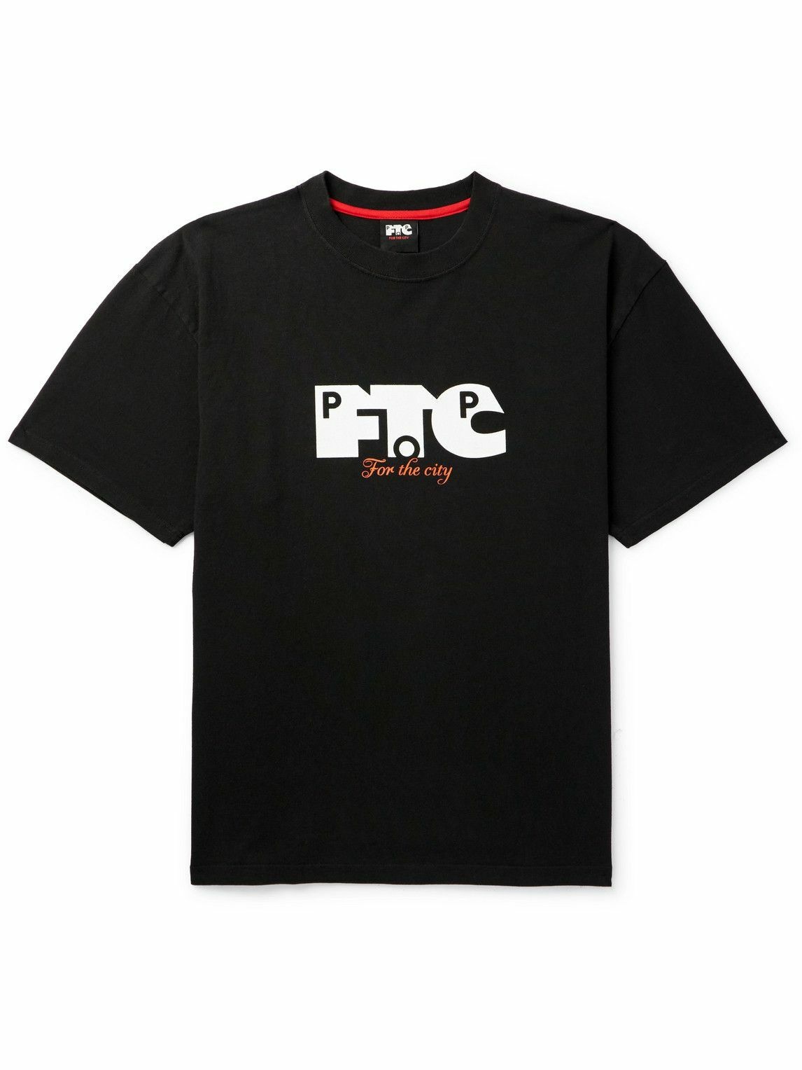 Photo: Pop Trading Company - FTC Skateboarding Logo-Print Cotton-Jersey T-Shirt - Black