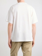 Burberry - Logo-Embroidered Cotton-Jersey T-Shirt - White