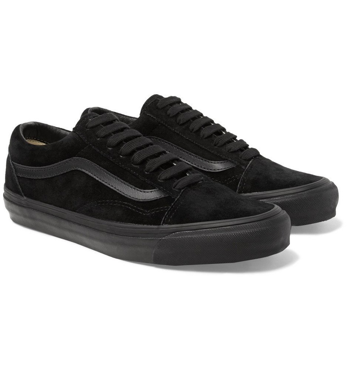 Photo: Vans - OG Old Skool LX Leather-Trimmed Suede Sneakers - Men - Black