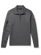 Canada Goose - Stormont Slim-Fit CORDURA-Trimmed Merino Wool Half-Zip Sweater - Gray