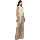 St. Agni Beige Knit Scarf Top