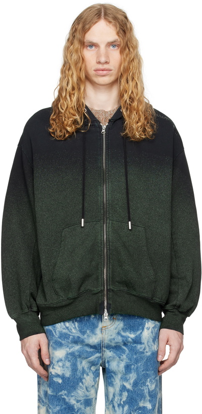 Photo: Eckhaus Latta Black Zip Hoodie