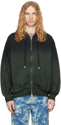 Eckhaus Latta Black Zip Hoodie