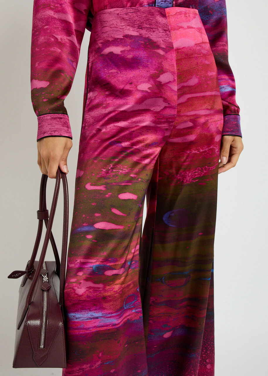 Roksanda Arneau Printed Wide-leg Silk Trousers Multicoloured 1