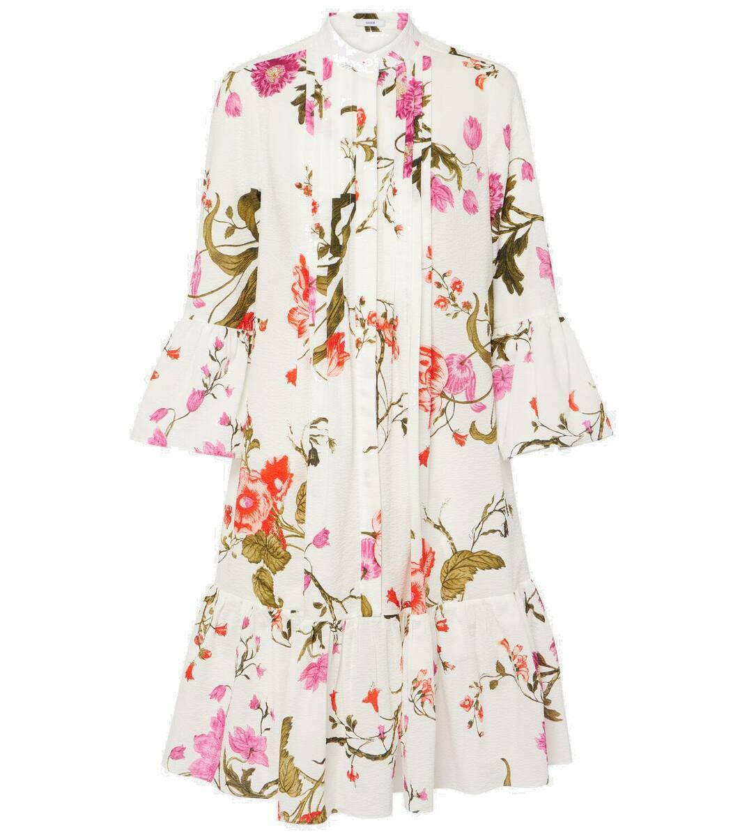 Erdem Floral cotton seersucker shirt dress Erdem