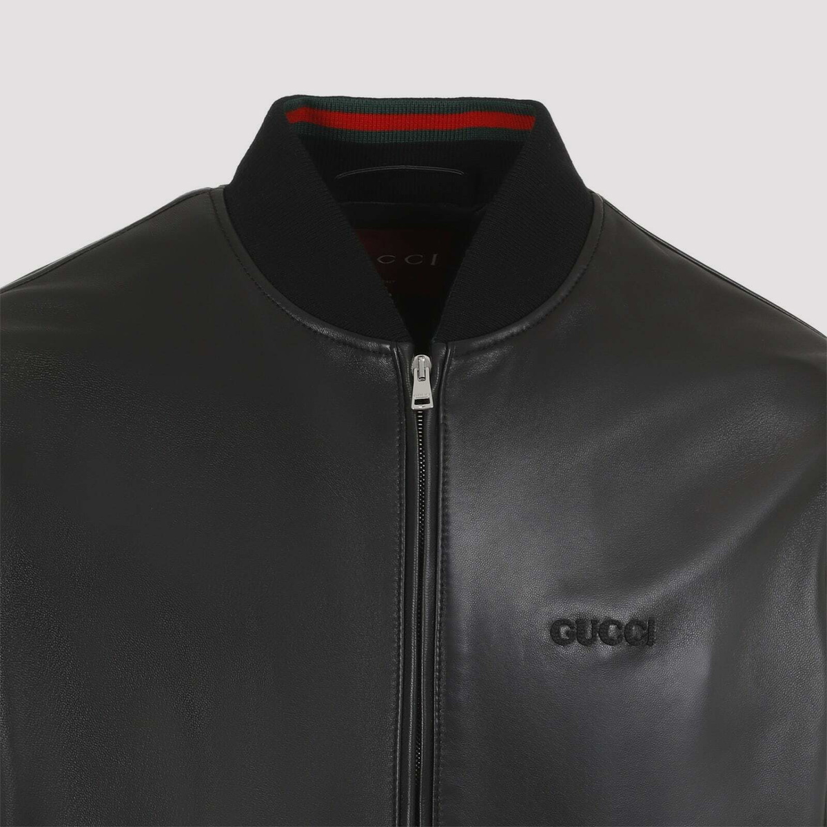 Gucci Leather Bomber Jacket Gucci
