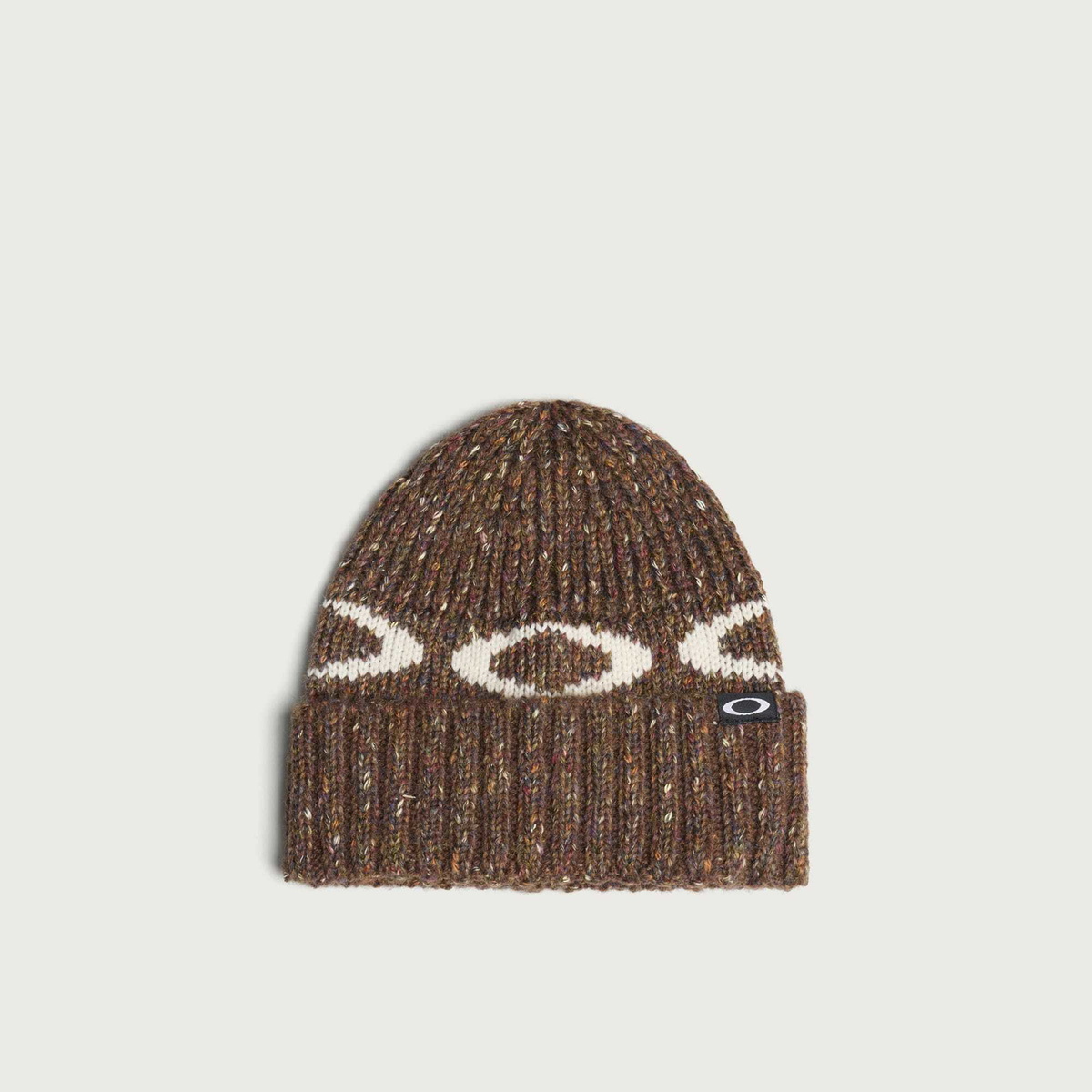 Oakley Men's Ellipse Ribbed Beanie in Dark Umber