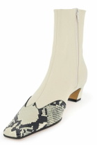 KHAITE "dallas ankle boots with python insert Neutro