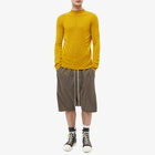 Rick Owens Men's Geo Round Neck Knit in Lemon