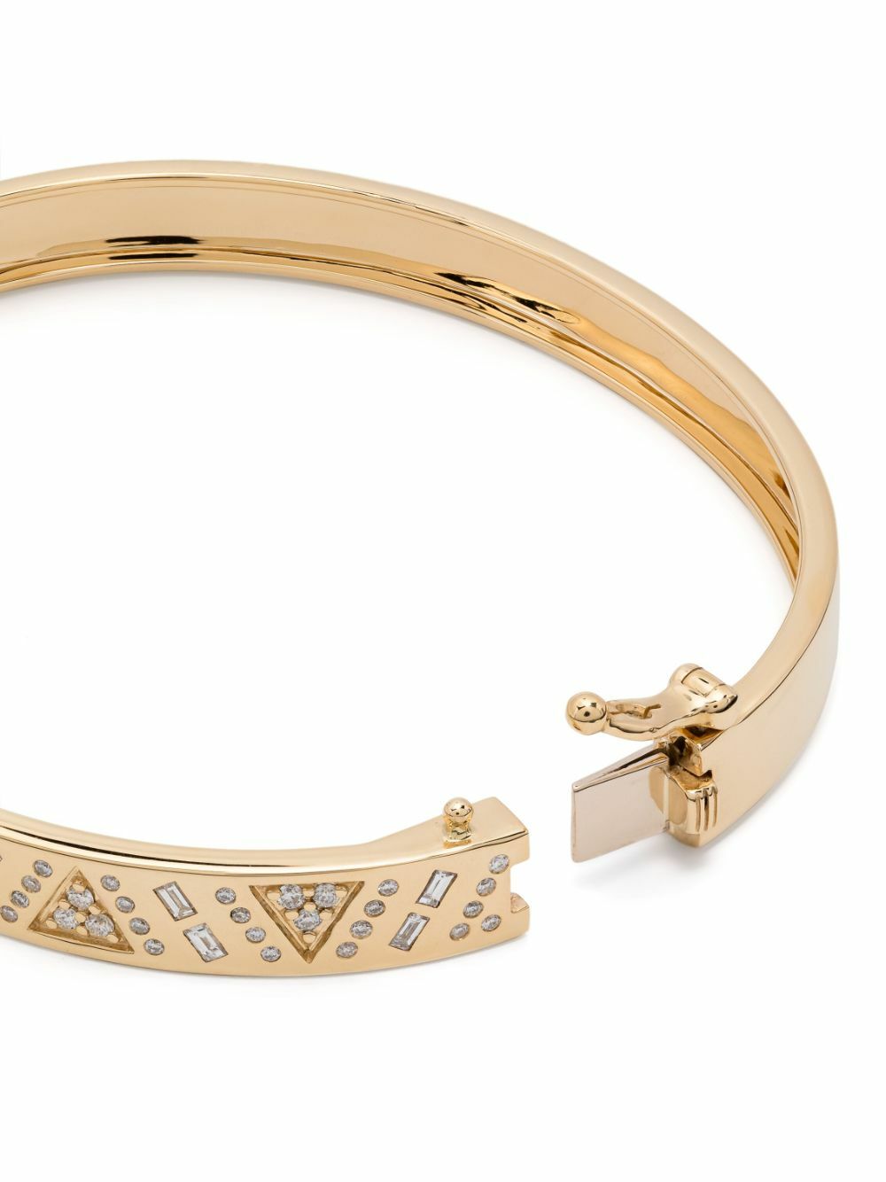 Harwell Godfrey 18K Yellow Gold Stardust Diamond Bangle Bracelet