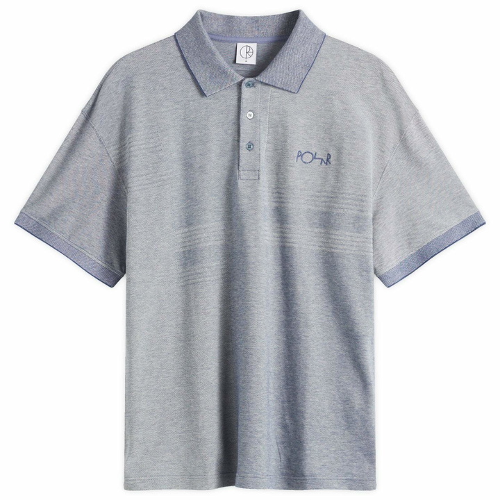 Photo: Polar Skate Co. Men's Pique Surf Polo Shirt in Heather Blue