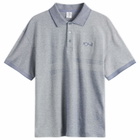 Polar Skate Co. Men's Pique Surf Polo Shirt in Heather Blue