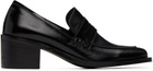 DRAE Black Wrinkle-Effect Loafers