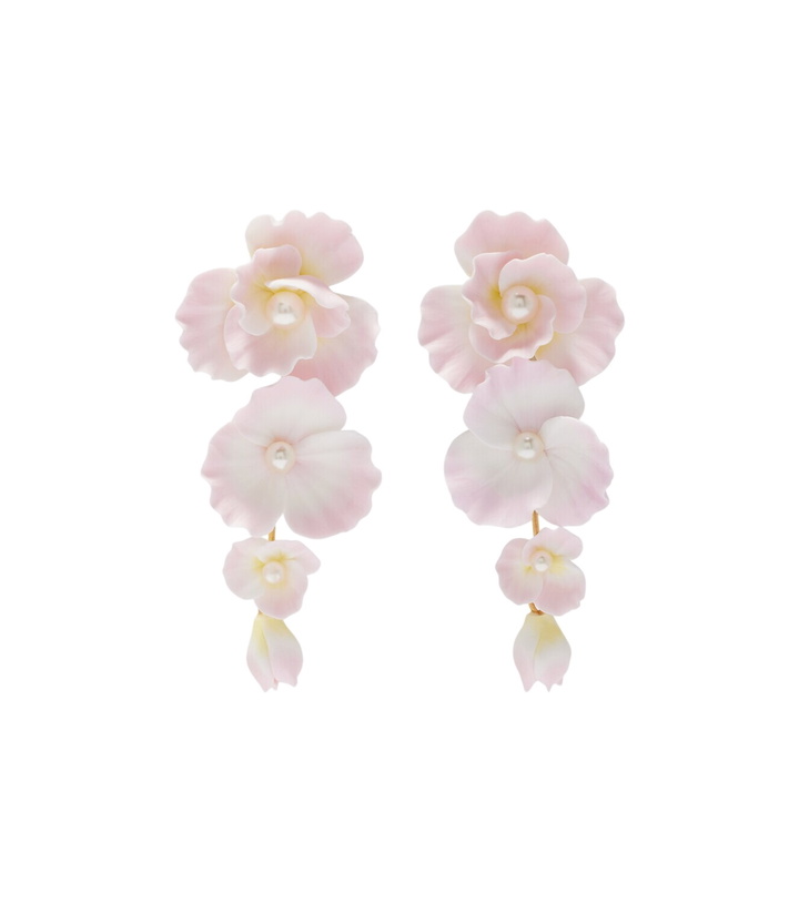 Photo: Jennifer Behr Mariam embellished floral drop earrings