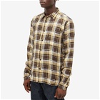 YMC Men's Curtis Check Shirt in Brown