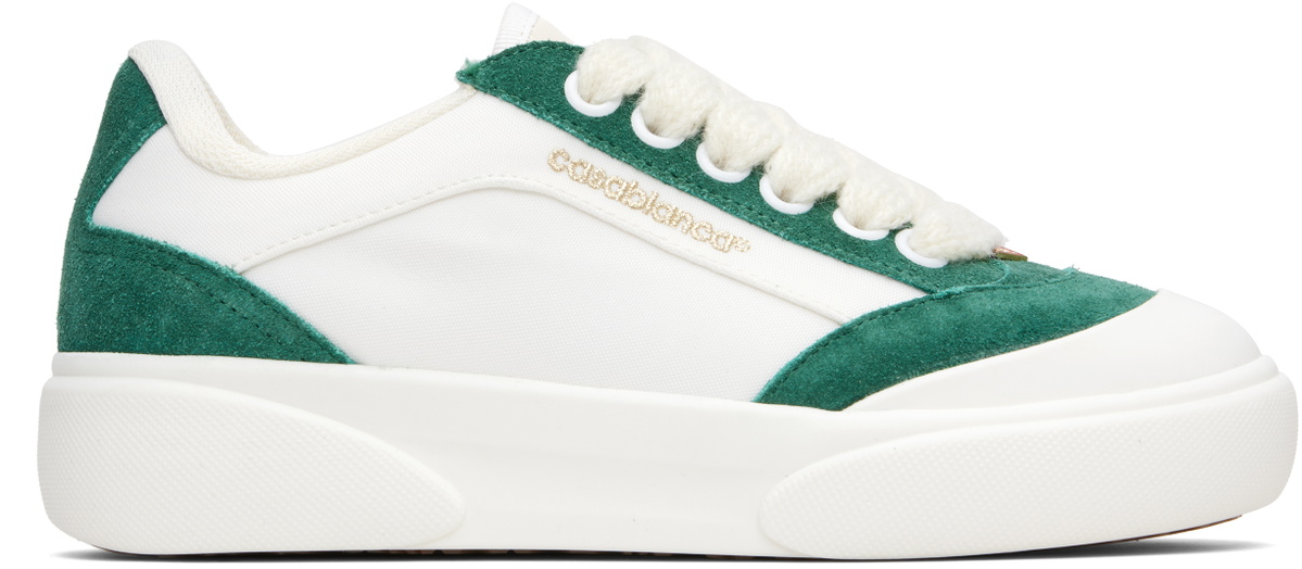 Casablanca White & Green Del Mar Sneakers