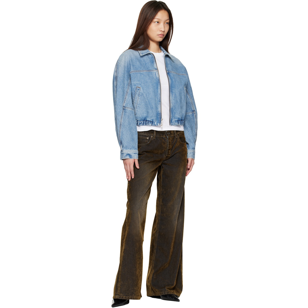 AGOLDE Blue Dixon Denim Bomber Jacket