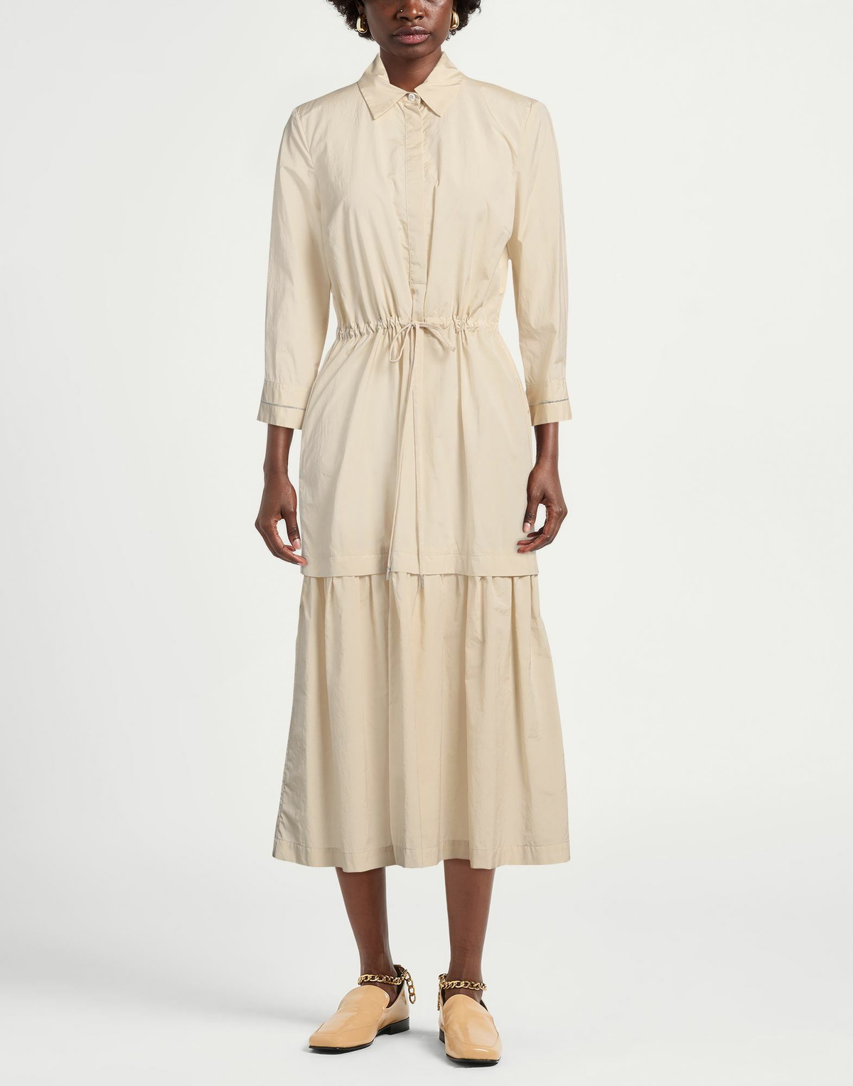 Peserico Womens Midi dress in Beige