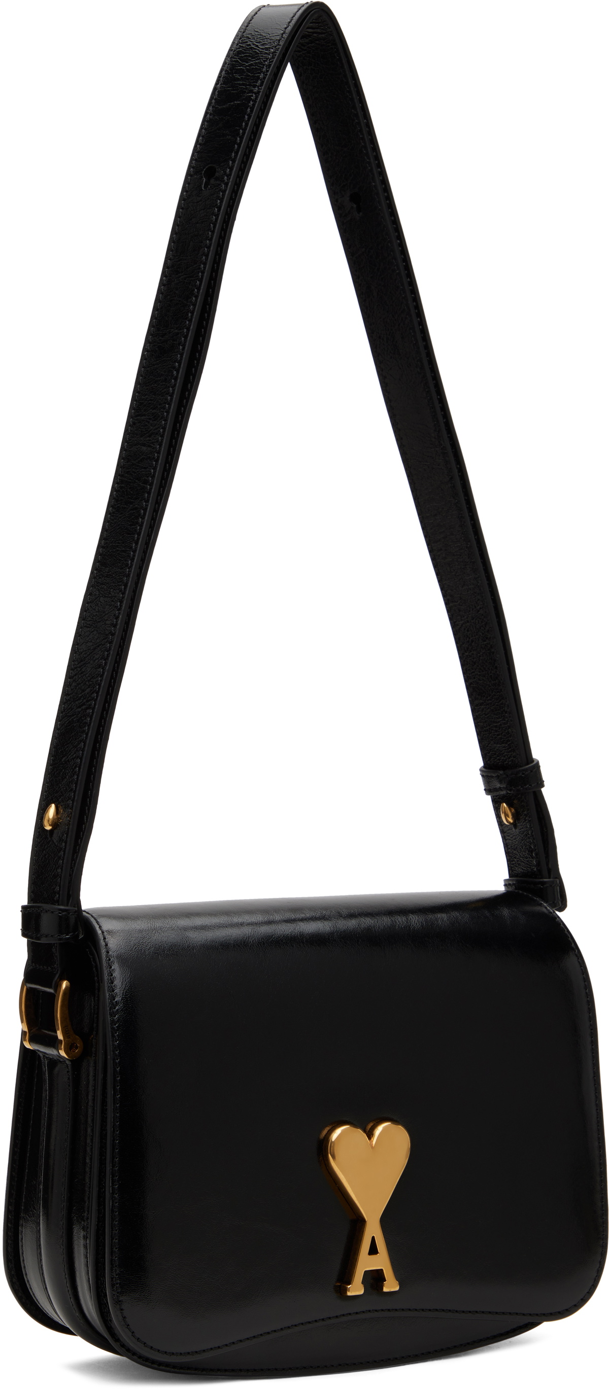 AMI Paris Black Leather Paris Paris Bag