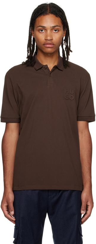 Photo: Hugo Brown Embossed Polo