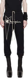 Rick Owens Black Champion Edition Sweatpants