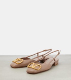 Valentino Garavani VLogo leather slingback flats