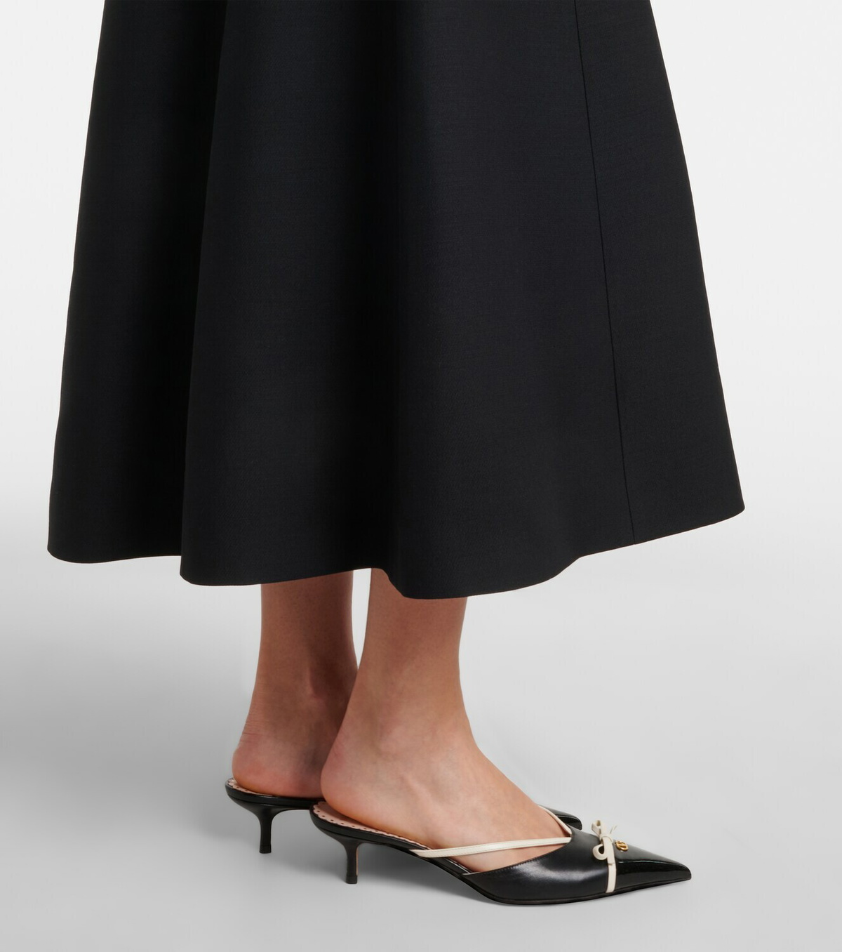 Valentino VGold Crepe Couture midi skirt