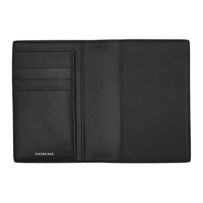 Balenciaga Black Logo Everyday Passport Holder Balenciaga