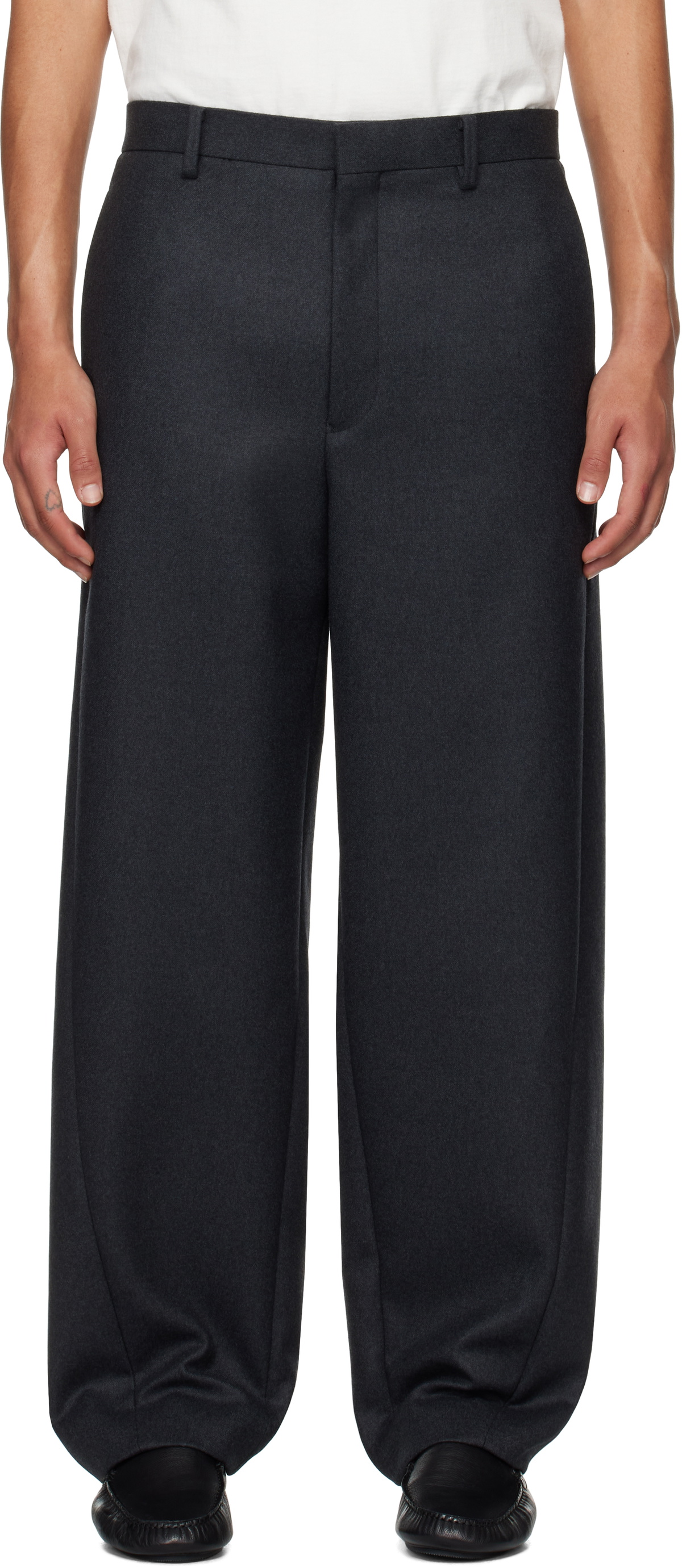 auralee LIGHT MELTON WIDE SLACKS