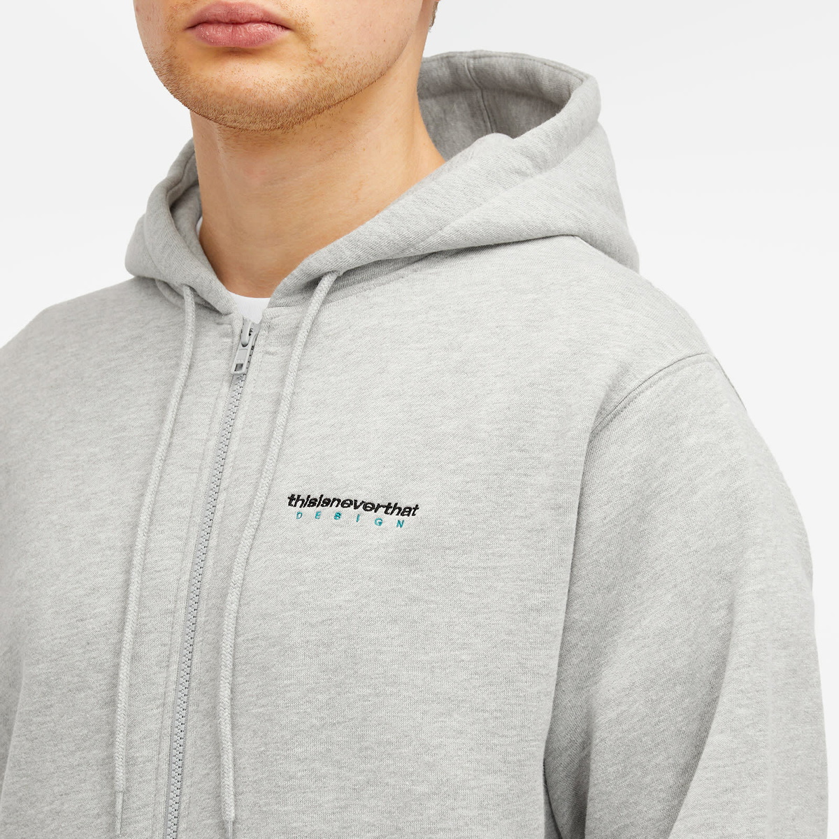thisisneverthat Men's DSN Zip Up Hoody in Grey Heather thisisneverthat