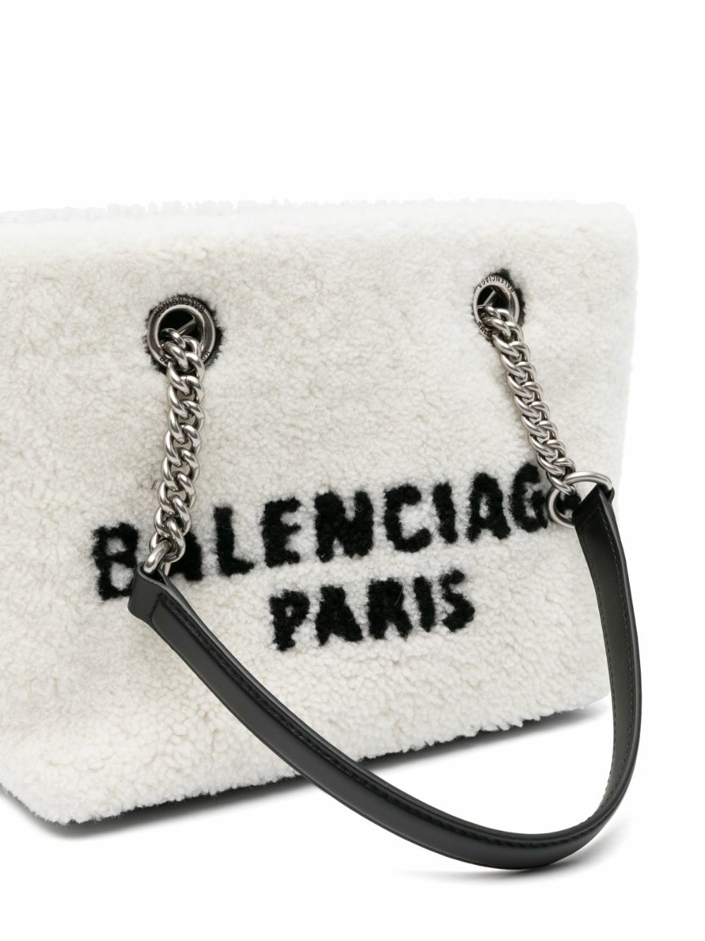 Balenciaga Neutral Duty Free Shearling Tote Bag