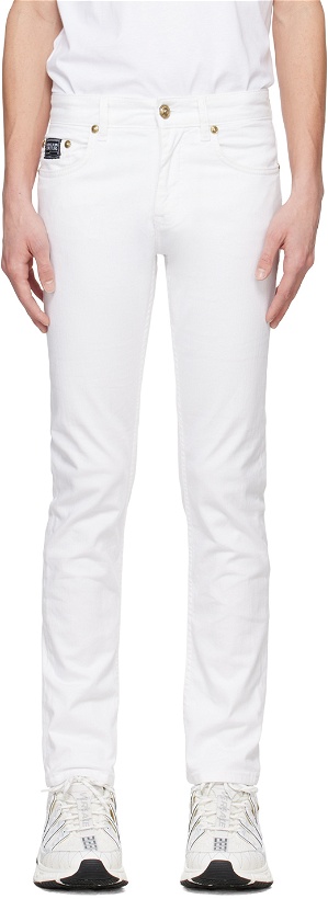 Photo: Versace Jeans Couture White Slim-Fit Jeans