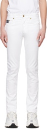 Versace Jeans Couture White Slim-Fit Jeans