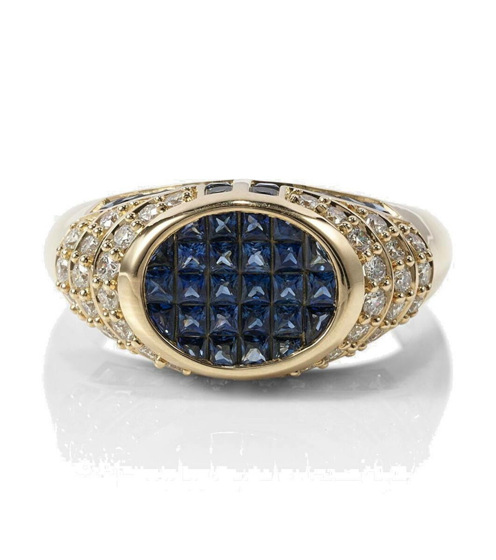 Photo: Rainbow K Lady 14kt white gold ring with sapphires and diamonds