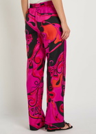 Pucci Printed Straight-leg Silk Trousers Pink