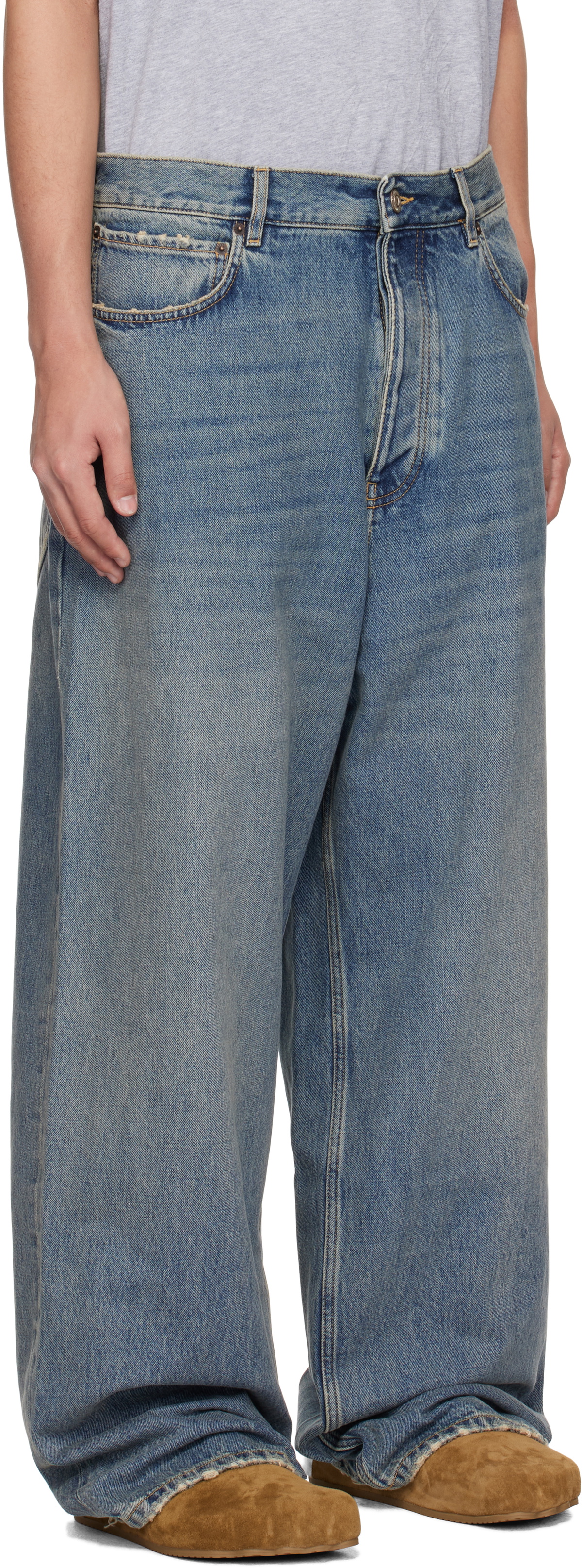 パンツ BALENCIAGA BAGGY JEANS Baggy Pants in Light Blue | Balenciaga US