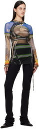 Ottolinger Multicolor Mesh Deconstructed Longsleeve T-shirt