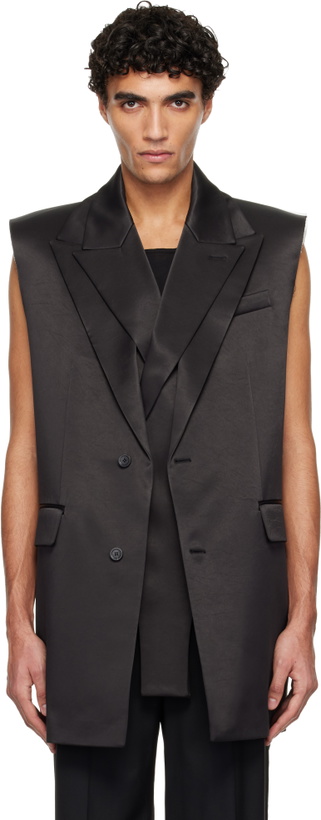Photo: Jean Paul Gaultier Black Double Layer Body Detail Vest