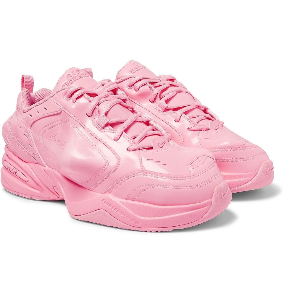 Nike - Martine Rose Air Monarch IV Faux Patent-Leather and PU ...