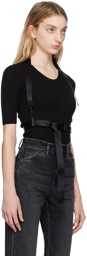 Juun.J Black Buckle Harness