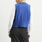 Beams Boy Women's China Button Knit Vest in Blue