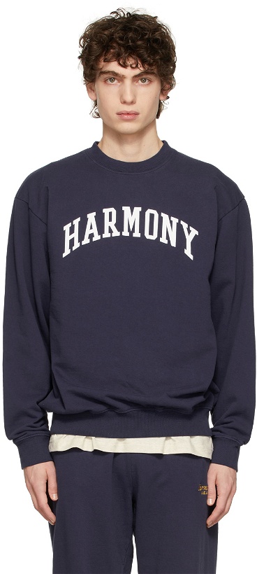 Photo: Harmony Navy Sael University Sweatshirt