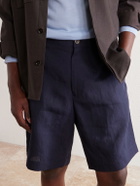 Paul Smith - Straight-Leg Linen Shorts - Blue