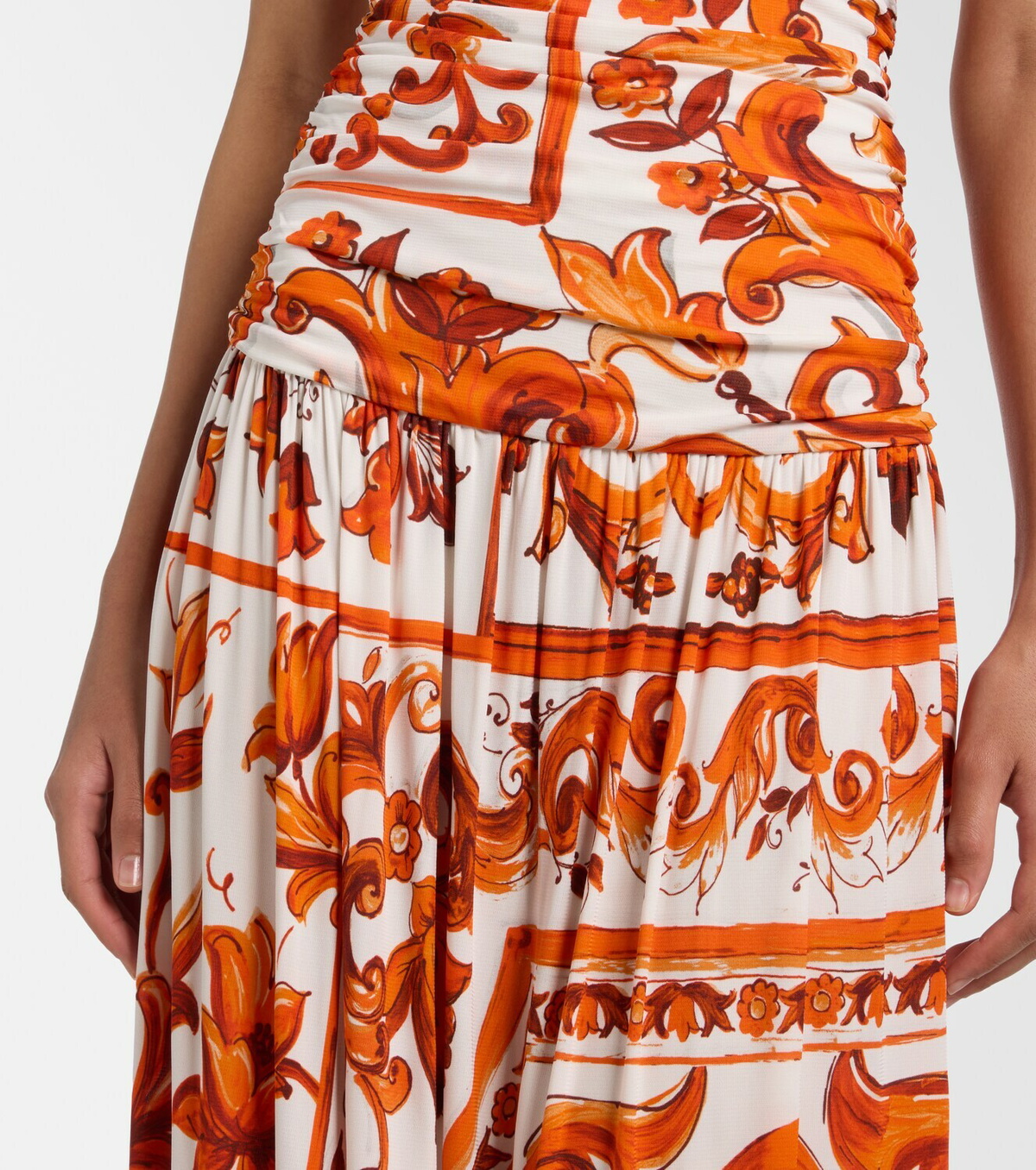 Dolce&Gabbana Majolica organza midi dress
