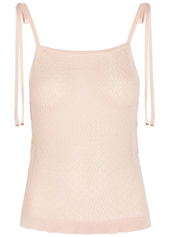 Photo: Ganni Pointelle Knit top Light Pink