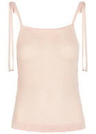 Ganni Pointelle Knit top Light Pink