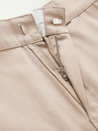 Palm Angels - Straight-Leg Logo-Appliquéd Gabardine Trousers - Neutrals